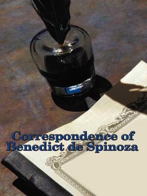 cover image of Correspondence of Benedict de Spinoza